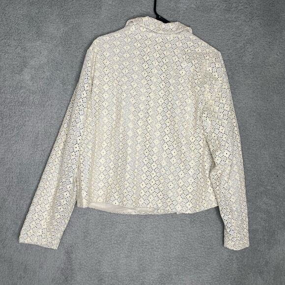 Anthropologie Dolan left coast crotchet full zip Rossi moto jacket pockets M - Picture 5 of 12